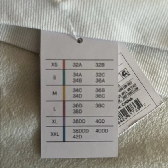 Auden Womens Bandeau Bra Size Small White Strapless Padded Wireless Pullover - Picture 5 of 5